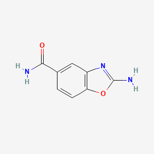 molecular formula C8H7N3O2 B7960126 2-Amino-1,3-benzoxazole-5-carboxamide 