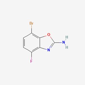molecular formula C7H4BrFN2O B7960127 7-Bromo-4-fluoro-1,3-benzoxazol-2-amine 