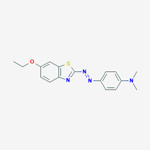 molecular formula C17H18N4OS B079603 4-[(E)-(6-Ethoxy-1,3-benzothiazol-2-yl)diazenyl]-N,N-dimethylaniline CAS No. 13462-96-9
