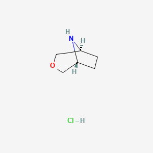 molecular formula C6H12ClNO B7960323 (1R,5S)-3-oxa-8-azabicyclo[3.2.1]octane hydrochloride 