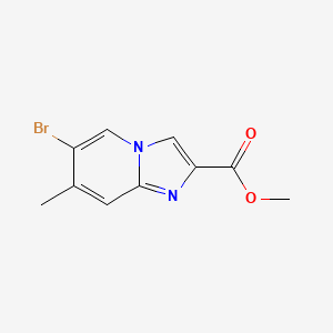 molecular formula C10H9BrN2O2 B7960343 Methyl 6-bromo-7-methylimidazo[1,2-A]pyridine-2-carboxylate 