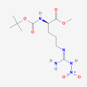 molecular formula C12H23N5O6 B7960384 methyl (2R)-2-{[(tert-butoxy)carbonyl]amino}-5-(3-nitrocarbamimidamido)pentanoate 