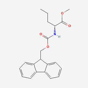 molecular formula C21H23NO4 B7960421 Methyl (2R)-2-{[(9H-fluoren-9-ylmethoxy)carbonyl]amino}pentanoate 