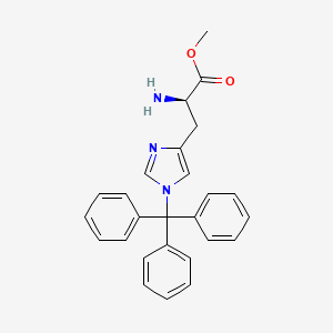 molecular formula C26H25N3O2 B7960649 methyl (2R)-2-amino-3-[1-(triphenylmethyl)-1H-imidazol-4-yl]propanoate 