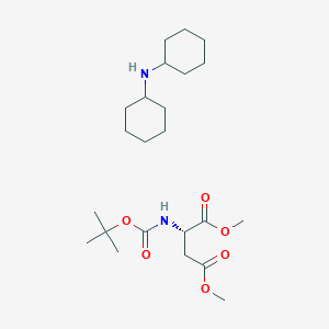 molecular formula C23H42N2O6 B7960671 dicyclohexylamine 1,4-dimethyl (2S)-2-{[(tert-butoxy)carbonyl]amino}butanedioate 