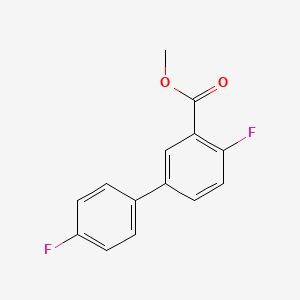 molecular formula C14H10F2O2 B7960743 Methyl 2-fluoro-5-(4-fluorophenyl)benzoate 
