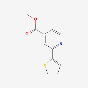 molecular formula C11H9NO2S B7960750 Methyl 2-(thiophen-2-YL)pyridine-4-carboxylate 