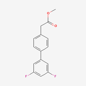 molecular formula C15H12F2O2 B7960755 Methyl 2-[4-(3,5-difluorophenyl)phenyl]acetate 