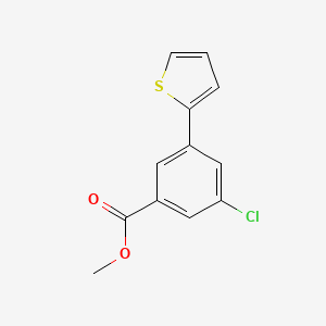 molecular formula C12H9ClO2S B7960797 Methyl 3-chloro-5-(thiophen-2-YL)benzoate 