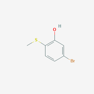 molecular formula C7H7BrOS B7961288 Phenol, 5-bromo-2-(methylthio)- CAS No. 107724-65-2
