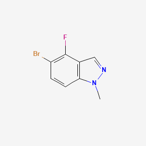 molecular formula C8H6BrFN2 B7961389 5-Bromo-4-fluoro-1-methyl-1h-indazole 