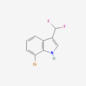 molecular formula C9H6BrF2N B7961605 7-Bromo-3-(difluoromethyl)-1H-indole 
