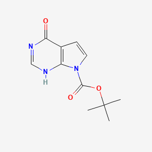 molecular formula C11H13N3O3 B7961859 tert-butyl 4-oxo-1H-pyrrolo[2,3-d]pyrimidine-7-carboxylate 