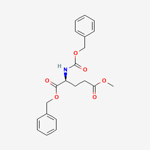 molecular formula C21H23NO6 B7961967 1-Benzyl 5-methyl (2S)-2-{[(benzyloxy)carbonyl]amino}pentanedioate 