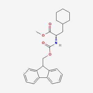 molecular formula C25H29NO4 B7961979 Methyl (2S)-3-cyclohexyl-2-{[(9H-fluoren-9-ylmethoxy)carbonyl]amino}propanoate 