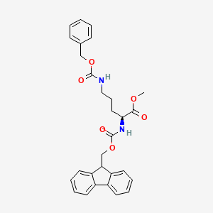 molecular formula C29H30N2O6 B7962031 Methyl (2S)-5-{[(benzyloxy)carbonyl]amino}-2-{[(9H-fluoren-9-ylmethoxy)carbonyl]amino}pentanoate 