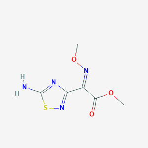 molecular formula C6H8N4O3S B7962037 METHYL(2E)-2-(5-AMINO-1,2,4-THIADIAZOL-3-YL)-2-(METHOXYIMINO)ACETATE CAS No. 211495-72-6