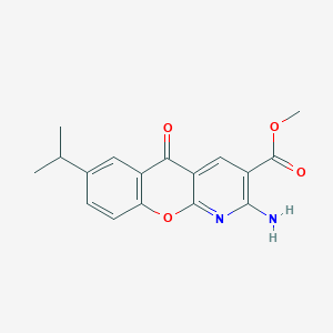 molecular formula C17H16N2O4 B7962139 Methyl 2-amino-7-isopropyl-5-oxochromeno[2,3-B]pyridine-3-carboxylate 