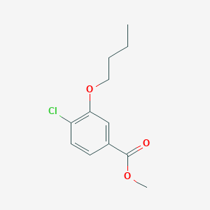 molecular formula C12H15ClO3 B7962145 Methyl 3-butoxy-4-chlorobenzoate 