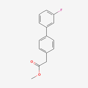 molecular formula C15H13FO2 B7962632 Methyl 2-[4-(3-fluorophenyl)phenyl]acetate 