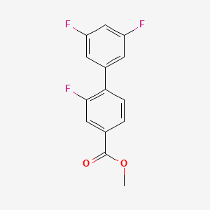molecular formula C14H9F3O2 B7962665 Methyl 4-(3,5-difluorophenyl)-3-fluorobenzoate 
