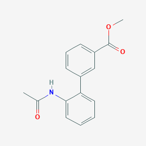 molecular formula C16H15NO3 B7962716 Methyl 3-(2-acetamidophenyl)benzoate 