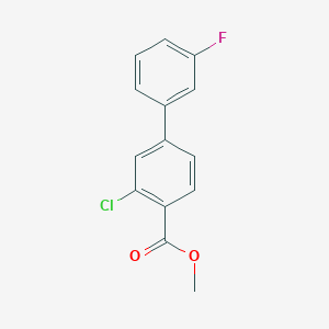 molecular formula C14H10ClFO2 B7962815 Methyl 2-chloro-4-(3-fluorophenyl)benzoate CAS No. 1820707-61-6