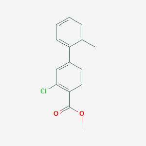molecular formula C15H13ClO2 B7962922 Methyl 3-chloro-2'-methyl-[1,1'-biphenyl]-4-carboxylate 