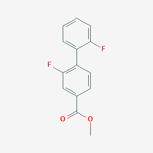 molecular formula C14H10F2O2 B7963033 Methyl 3-fluoro-4-(2-fluorophenyl)benzoate 
