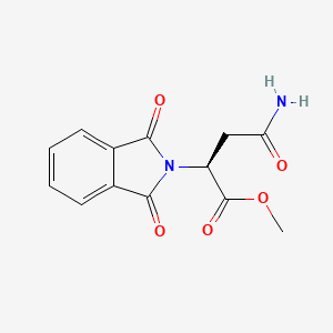 molecular formula C13H12N2O5 B7963075 Methyl (2S)-3-carbamoyl-2-(1,3-dioxoisoindol-2-YL)propanoate 
