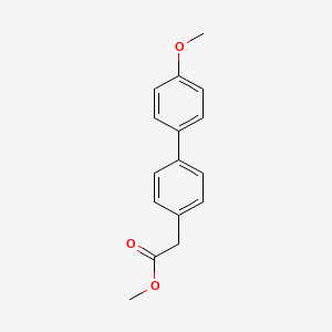 molecular formula C16H16O3 B7963081 Methyl 2-[4-(4-methoxyphenyl)phenyl]acetate 