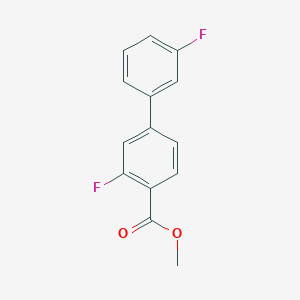 molecular formula C14H10F2O2 B7963114 Methyl 2-fluoro-4-(3-fluorophenyl)benzoate 