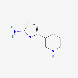 molecular formula C8H13N3S B7963309 4-(Piperidin-3-yl)thiazol-2-amine 