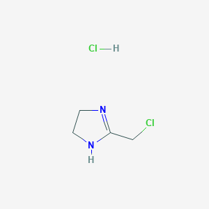 molecular formula C4H8Cl2N2 B079635 2-(chloromethyl)-4,5-dihydro-1H-imidazole Hydrochloride CAS No. 13338-49-3
