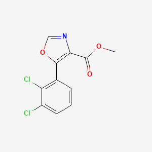 molecular formula C11H7Cl2NO3 B7963655 Methyl 5-(2,3-dichlorophenyl)-1,3-oxazole-4-carboxylate 