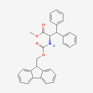 molecular formula C31H27NO4 B7963674 Methyl (2S)-2-{[(9H-fluoren-9-ylmethoxy)carbonyl]amino}-3,3-diphenylpropanoate 