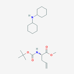 molecular formula C23H42N2O4 B7963802 dicyclohexylamine methyl (2S)-2-{[(tert-butoxy)carbonyl]amino}pent-4-enoate 