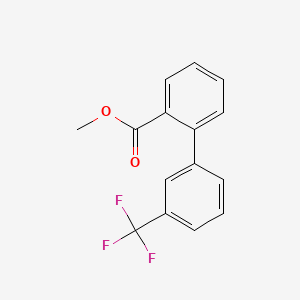 molecular formula C15H11F3O2 B7963819 Methyl 2-[3-(trifluoromethyl)phenyl]benzoate 