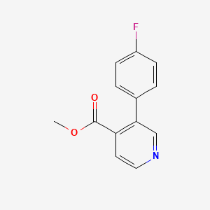 molecular formula C13H10FNO2 B7963822 METHYL 3-(4-FLUOROPHENYL)PYRIDINE-4-CARBOXYLATE 