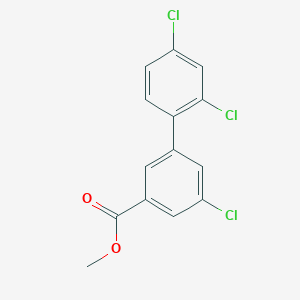 molecular formula C14H9Cl3O2 B7963830 Methyl 3-chloro-5-(2,4-dichlorophenyl)benzoate 