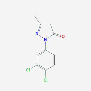molecular formula C10H8Cl2N2O B079639 2-(3,4-Dichlorophenyl)-2,4-dihydro-5-methyl-3H-pyrazol-3-one CAS No. 13124-17-9