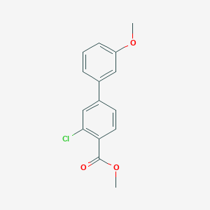molecular formula C15H13ClO3 B7963901 Methyl 2-chloro-4-(3-methoxyphenyl)benzoate 
