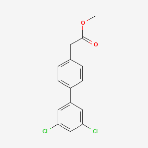 molecular formula C15H12Cl2O2 B7963959 Methyl 2-[4-(3,5-dichlorophenyl)phenyl]acetate 