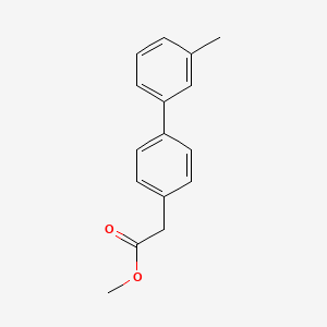 molecular formula C16H16O2 B7963961 Methyl 2-[4-(3-methylphenyl)phenyl]acetate 