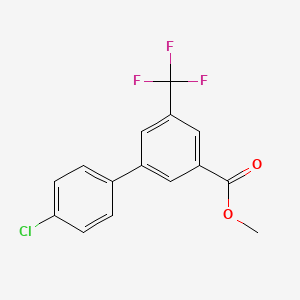 molecular formula C15H10ClF3O2 B7964004 Methyl 3-(4-chlorophenyl)-5-(trifluoromethyl)benzoate 