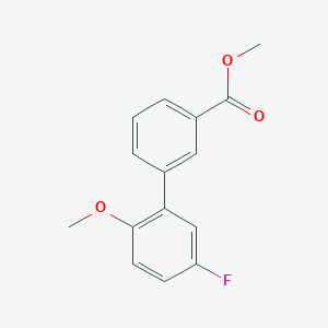 molecular formula C15H13FO3 B7964020 Methyl 3-(5-fluoro-2-methoxyphenyl)benzoate 