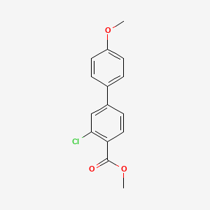 molecular formula C15H13ClO3 B7964023 Methyl 2-chloro-4-(4-methoxyphenyl)benzoate 