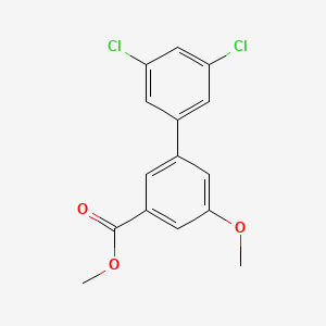 molecular formula C15H12Cl2O3 B7964058 Methyl 3-(3,5-dichlorophenyl)-5-methoxybenzoate 