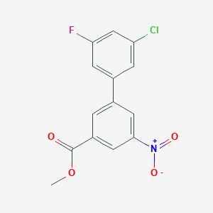 molecular formula C14H9ClFNO4 B7964064 Methyl 3-(3-chloro-5-fluorophenyl)-5-nitrobenzoate 