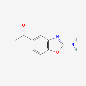molecular formula C9H8N2O2 B7964174 1-(2-AMINO-1,3-BENZOXAZOL-5-YL)ETHANONE 